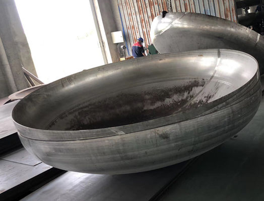 स्टेनलेस स्टील से बना अर्धगोलाकार टैंक हेड