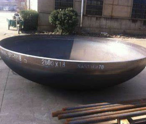 भंडारण टैंक कार्बन स्टील डिश सिर समाप्त 500mm व्यास 10mm मोटाई